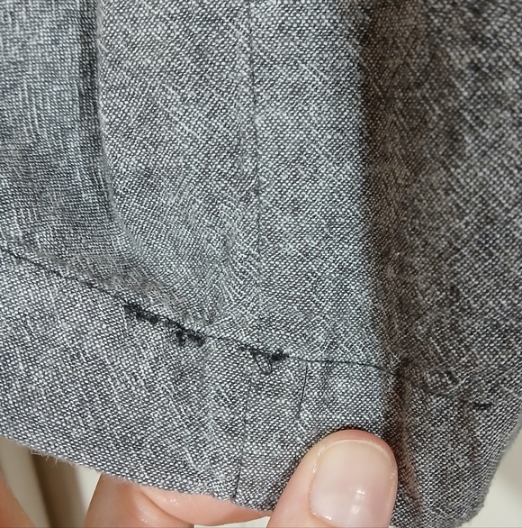 Bruno Gray Washable Linen Flat Front Shorts - Picture 10 of 13